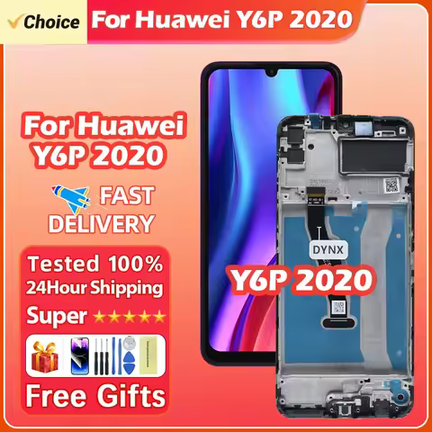 NEW 6.3'' IPS LCD For Huawei Y6P 2020 LCD MED-LX9 MED-LX9N Display Touch Screen Digitizer Replacemen