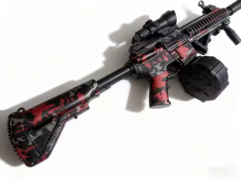 Automatic M416 Splatter Gel Water Bead Blaster 500 Rounds Drum 18m Range Outdoor Battle Game Gun Toy