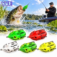 YVE Swimbait Lures, 5.5cm 11g Silicone Frog Lures, Lifelike Soft with Double Hook Artificial Fishing
