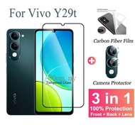 3 IN 1 Protective Film Vivo Y29t Tempered Glass Screen Protector for Vivo Y29t Y29S Y29 5G 4G Camera
