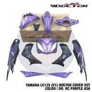YAMAHA LC135 V1 135LC SPECIAL COLOR BODY COVER SET RC PURPLE UNGU STICKER TANAM