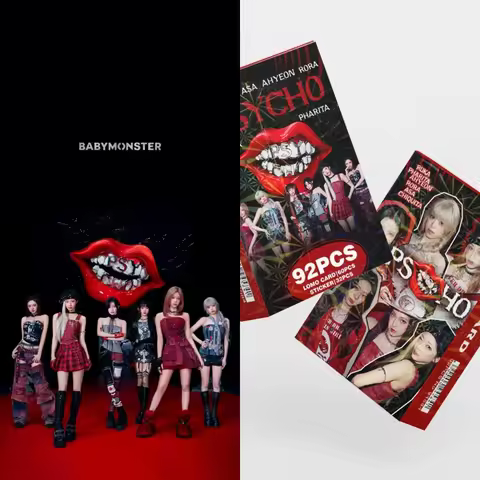 55/92PCS Kpop Hot Girl Group BABYMONSTER New Album "PSYCHO" Photocards RUKA AHYEON RORA PHARITA Lomo