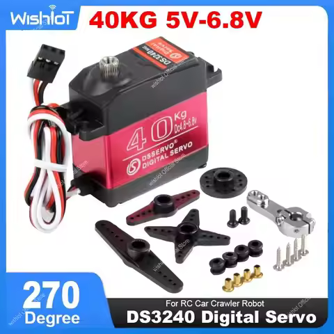 DS3240 Digital Servo 40KG Large Torque Full Metal Gear IP66 Waterproof 270 Degree with 25T Servo Arm