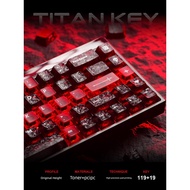 Titan Country Carbon Fiber Ice Carbon Pattern Keycap Translucent ev63 Mechanical Keyboard Side Engra