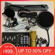 Combo H9 sound card With Full BM900 mic Film Clip Free With Headphone Case