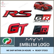 [NEW] GT Emblem Logo  RS Emblem TURBO GR SPORT 3D Metal Emblem Logo 3M Tape Car Exterior Accessories