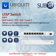 Ubiquiti UISP-S UISP Switch Layer 2 (8) GbE with 27 passive PoE 110W max (1) SFP 18Gbps switching