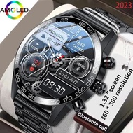 Lige 360​​ AMOLED 高清屏幕手錶男士智能手錶藍牙通話智能手錶 2023 時尚商務時鐘新款智能手環男士
