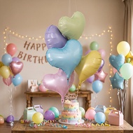 18 inch Macaron askew love balloon children birthday decoration aluminum foil party supplies festiva