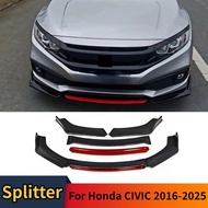 Front Bumper Lip Chin Splitter Decoration Tuning Accessories For Honda CIVIC Sedan Hatchback FC1 FC2