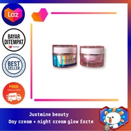 DAY CREAM + NIGHT CREAM GLOW FORTE/KLINIK justmine beauty skincare