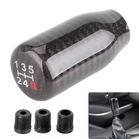 Car Modification Parts, Metal Carbon Fiber Pattern, Gear Shift Handle, 5-Speed 6-Speed Gear Lever He