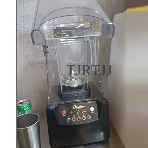 Milk Tea Shop Equipment Fruit Juice Silent Blender Commercial Ice Blender Sound Proof Cover Blender