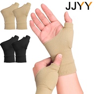 JJYY 1Pair Wrist guard palm men's and women's joint sports sprain elastic wristband warm cold-proof fitness half-finger gloves