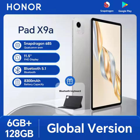 Global Version HONOR Pad X9a 6GB+128GB/8GB+256GB 11.5'' 2.5K 120Hz LCD Screen 8300 mAh Battery 35W S