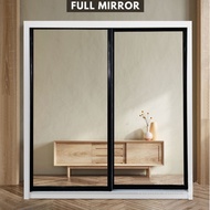 PRE ORDER [FREE INSTALLATION & FREE SHIPPING] White Anti-Jump Sliding Door Wardrobe/ melamine board/