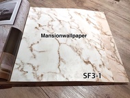 Wallpaper Dinding Motif Marmer Granit Putih Abu Cream
