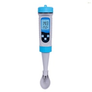 [Ready Stock] 5 in 1 Water Quality Tester Pool Water Tester EC/TDS/SALT/S.G/Temp Tester Water Testing Detector with Backlight for Aquaculture Drinking Water Swimming Pool Aquarium