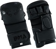 Playwell MMA "Twin tiger" 7oz Sparring & Grappling Gloves - Black/Black