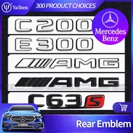 YaShen Mercedes Benz Car Logo Tail Logo Sticker Black Logo Rear Emblem Badge Stickers V8 BITURBO 4MA