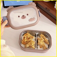 304 stainless steel insulated divided lunch box Heat up the plates served in the cafeteria