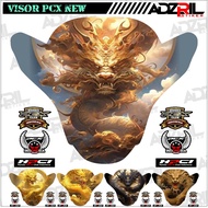 HIJAU Winshield HONDA PCX 160 visor Sticker NEW Gold Dragon Image (033)/Green Dragon Winshield Sticker/Blue Dragon Winshield Sticker Image/Cool Dragon MAS Image Winshield Sticker/Sky Dragon visor Sticker