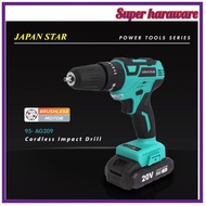 95-AG209 JAPAN STAR 20V CORDLESS IMPACT DRILL/cordless drill/impact drill/bateri drill/cordless drill battery