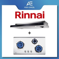 Rinnai RH-S309-GBR-T Slimline Hood With Touch Control + RINNAI RB-93US 3 BURNER STAINLESS STEEL GAS HOB