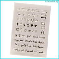 HO Silicone Stamp Weather Signs Clear Stamp Time Words Transparent Stamp for Scrapbooking Album Jour