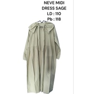 NEVE MIDI DRESS SAGE GREEN