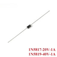 50PCS 1N5817 1N5819 DO-41 Schottky Rectifier Diode Rectifier 20V 40V 1A