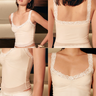 Try_yorata | Blursday Michelin top Mini lettuce top Blue lace Legging Skants เสื้อกล้าม เสื้อครอปสาย