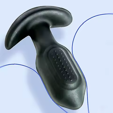 This 360 Degree Rotating Vibrating Butt Plug Delivers Prostate Massage Through Wiggle Motion For Gay