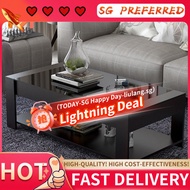 Modern Tea Table, Black Coffee Table Glass Economic Living Room Table , Small Household, Rectangular