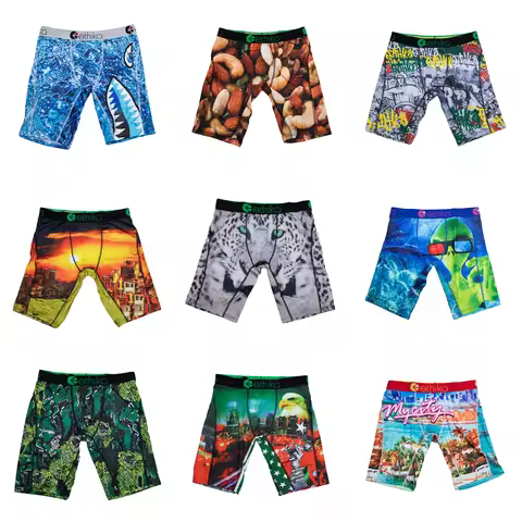 ETHIKA 1Pcs Men Underwear Boxers Breathable Mesh Crotch Mens Trunks Plus Size S-3XL Man Swimming Und