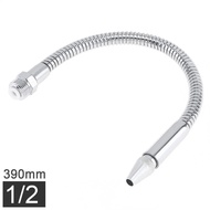 12 Inch 390mm Metal Flexible Oil Water Cooling Tube with Round Head Nozzle for CNC Machine Milling Lathe