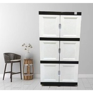 Twins Dolphin 3 Tier Plastic Storage Cabinet / Plastic Drawer / Plastik Kabinet / White Cabinet / Wh