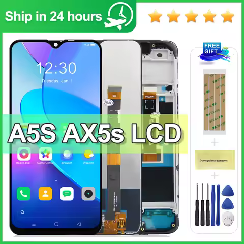 6.2" For Oppo A5s AX5s LCD Display with Frame,Touch Screen Digitizer Assembly For Oppo A5s CPH1909,C