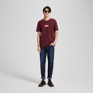 EDWIN BOX LOGO短袖T恤-男款 (朱紅色) #上衣