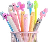 Cute Animal Pens Colorful Llama Pens Alpaca Gel Ink Pens Kawaii 0.5 mm Black Ink Pens Llama Statione