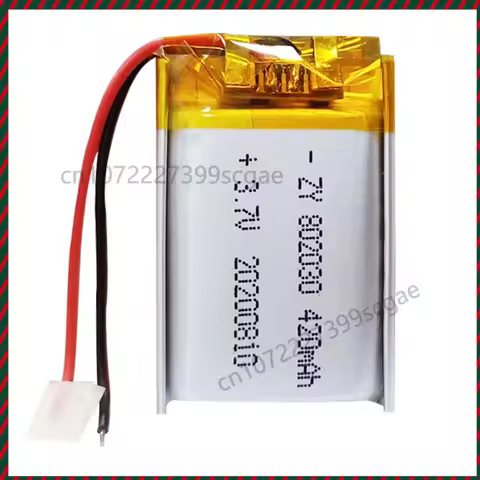 802030 3.7V 420mAh Lithium Polymer Rechargeable Battery Li Ion Cell for MP3 MP4 MP5 GPS Bluetooth Sp