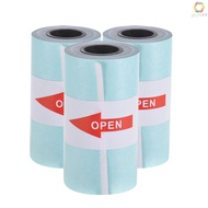 Aibecy Printable Sticker Paper Roll Direct Thermal Paper with Self-adhesive 57*30mm for PeriPage A6 Pocket Thermal Printer for PAPERANG P1/P2 Mini Photo Printer, 3 Rolls