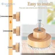 {IN-STOCK} 4pcs Cabinet Handle Dia 30/40/45mm Wooden Drawer Knobs for Kitchen Cupboard Door [CrazyMallueb.sg]