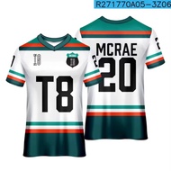 Tate McRAE jerseys for Spring 2025/Summer Men's and Women's T8 McRAE football T-shirts, V-neck plus 