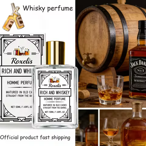 Roxelis 50ml Charm Whisky Men's Perfume Gulong Fragrance Elegant Fresh Charm Fragrance for Men Perfu
