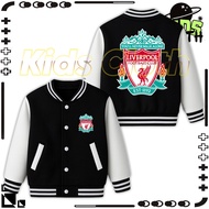 LIVERPOOL CLUB LOGO VARSITY JACKET FOR BOYS AND GIRLS LIVERPOOL CLUB LOGO BASEBALL JACKET FOR BOYS A