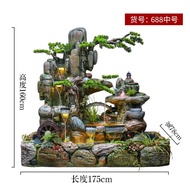 S/💲Good Water Source Pastoral Mountain Waterfall Water Fountain Courtyard Welcoming Pine Water Landscape Entrance Garden