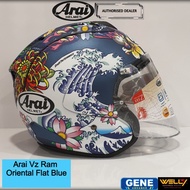 ARAI VZ RAM Oriental Flat Blue Open Face Jet Helmet 100% Original From Authorized Dealer