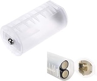 YXQ 8Pcs 2 AA to D Battery Adapter Converter Case Holder Storage Plastic Box Spring Clip Wireless
