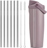 6Pcs Metal Straw Replacement Compatible With Owala FreeSip Sway 40oz Water Bottle With 2 Straw Clean